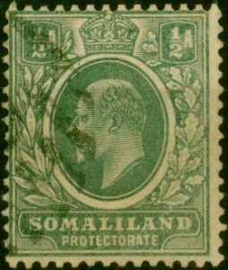 Somaliland 1909 1/2a Bluish Green SG58 Good Used