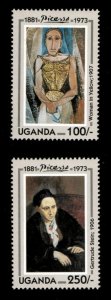 Uganda 1993 - PICASSO - Set of 2 Stamps (Scott #1185-6) - MNH