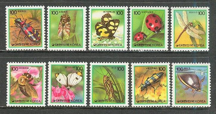 KOREA Sc# 1625 MNH FVF Set10 Insects