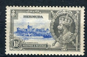 BERMUDA; 1935 early GV Silver Jubilee issue Mint hinged 1.5d. value