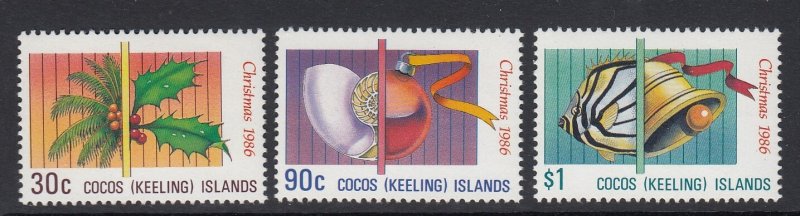 Cocos Islands 155-7 Christmas mnh