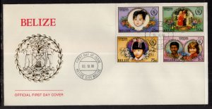 Belize 838-841 U/A FDC