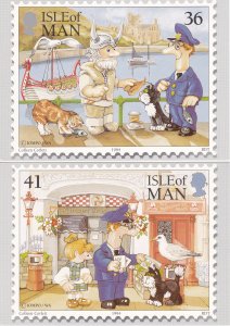 Isle of Man # 608-613, Postman Pat & His Cat, Maxi Cards, Unused