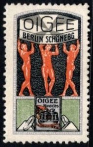 Vintage Germany Poster Stamp OIGEE Binoculars Berlin