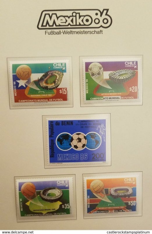 O) 1986 CHILE, 1986 WORLD CUP SOCCER CHAMPIONSHIPS, 1986 BENIN  SCT 600- UNION O