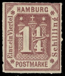 Germany-Hamburg #24R Coat of Arms - Reprint; MNH (4Stars)