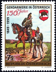 Austria 1999 MNH Stamps Scott 1793 Police Horses