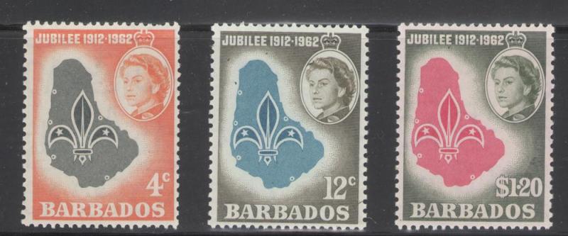 Barbados 1962 Boy Scouts Scott # 254 - 256 MH