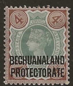 British Bechuanaland 73   1898  4 d fine mint  hinged