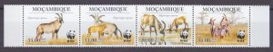 2010 Mozambique 3658-3661strip WWF / Fauna 6,50 €