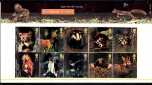 Great Britain 2004 Mammals Complete MNH Set in Presentation Pack SC 2228-2237