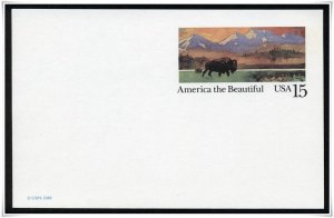 SC#UX120 15¢ America the Beautiful Postal Card Unused