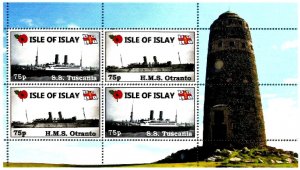 ISLE OF ISLAY, British Local - 2018 - Shipping Disasters - Perf 4v Sheet - MNH