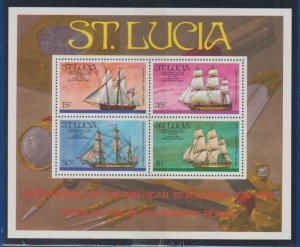 St. Lucia Scott #383-386 Stamp - Mint NH Souvenir Sheet