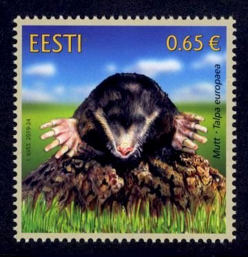 Estonia Sc# 905 MNH Estonian Fauna - European Mole