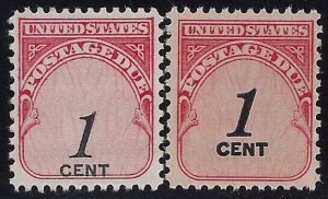 J89 - 1c Huge Color Shift Error / EFO Postage Due Mint NH