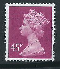 GB Machin 45p QE II  SG Y1721  Fine Used