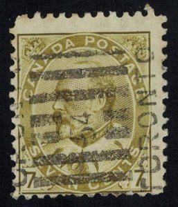 Canada Scott 92 Used with short perforations.