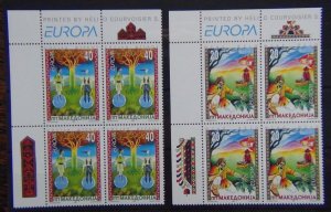 Macedonia 1997 Europa Tales and Legends set in blocks x 4 MNH