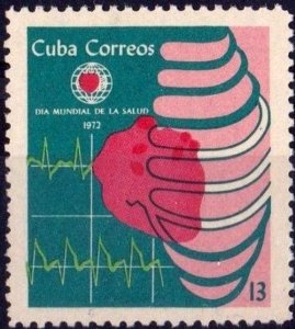 CUBA Sc# 1685  WORLD HEALTH DAY  medicine WHO  1972  MNH mint