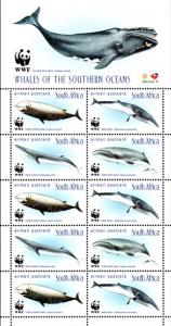 South Africa - 1998 WWF Whales Sheet MNH** SG 1101-1104