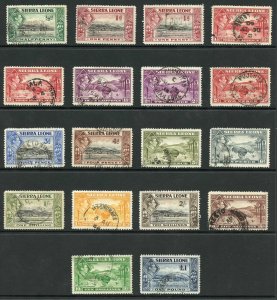 Sierra Leone SG188/200 1938 KGVI Set of 16 Fine Used 