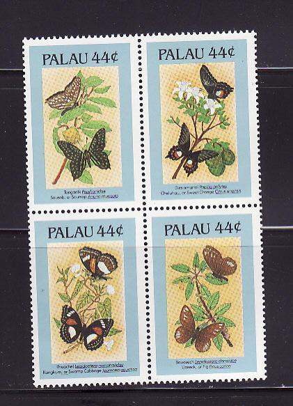 Palau 121f Set MNH Insects, Butterflies