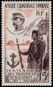 ✔️  FRENCH EQUATORIAL AFRICA 1957 - AFRICAN ARMY - SC. C43 ** MNH [C028]