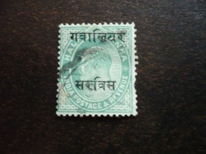 Stamps - Gwalior - Scott# O13 - Used Single Stamp