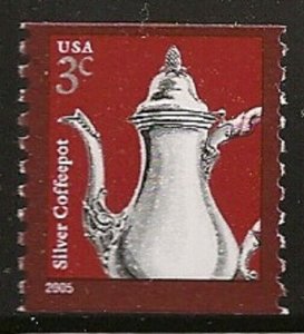 US 3759 American Design Silver Coffeepot 3c coil single MNH 2005