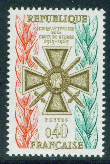 France Scott 1123 MNH** 1965  Croix de Guerre medal stamp