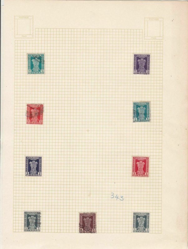 India Stamps on Page  Ref 33189