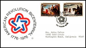 Rwanda 723-724 US Bicentennial Typed FDC