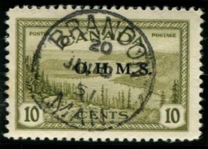O6 Canada 10c Official, used