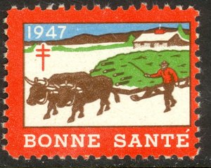 CANADA 1947 CHRISTMAS SEAL French Language Green No. 42 MNH