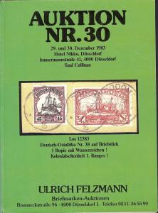 Felzmann: Sale # 30  -  Auktion NR.30, Ulrich Felzmann Sa...