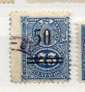 Paraguay 1920 Early Issue Fine Used 50c. Surcharged NW-175657