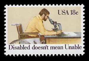 PCBstamps   US #1925 18c Disabled Persons, 1981, MNH, (6)