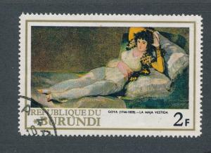 Burundi 1968 Scott 234 CTO- 2fr, Goya Painting