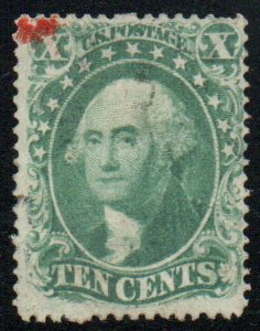 USA #33 VF, red cancel, robust color!