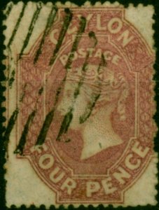 Ceylon 1861 4d Dull Rose SG21 Fine Used