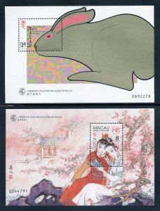 Macao 16 MNH Different  S/S's from 1999-2000,  968//1027  SCV $45.75.