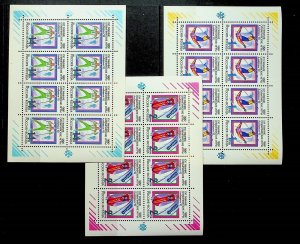 RUSSIA Sc 6056A-8A NH MINISHEETS OF 1992 - OLYMPICS - 20 COPIES - Sc$220