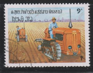 Laos 420 Tractors. field, industry 1982