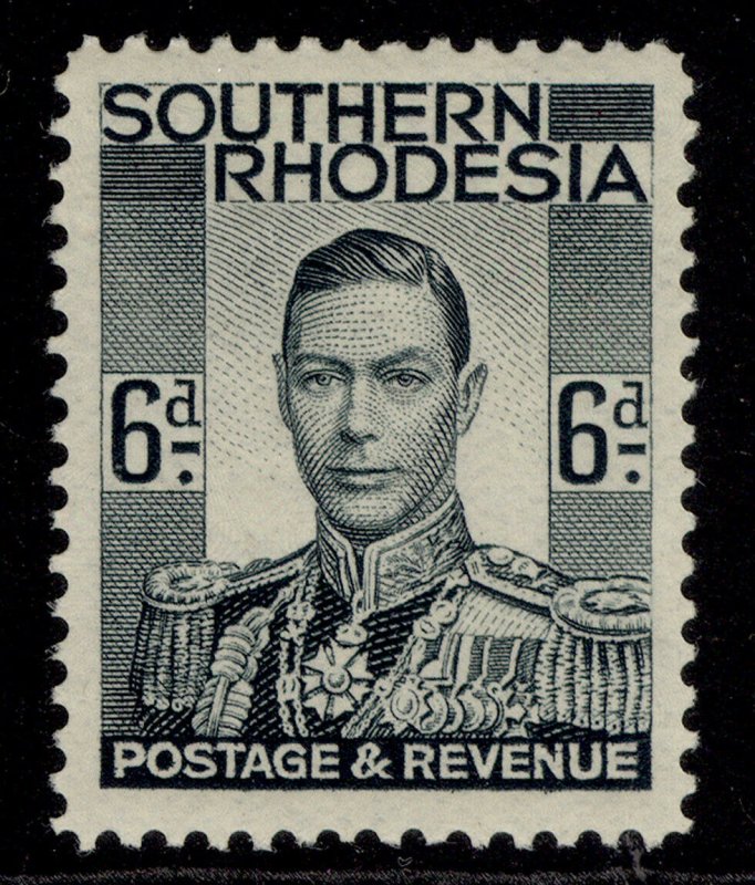 SOUTHERN RHODESIA GVI SG44, 6d grey-black, M MINT. 