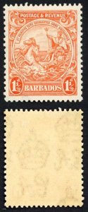 Barbados SG231da 1925 1 1/2d Orange Perf 13 x 12 M/M Cat 11 pounds