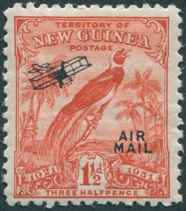 New Guinea 1931 1½d vermilion Air Mail SG165 unused