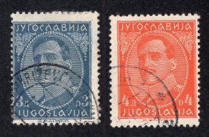 Yugoslavia 1931 3d & 4d Alexander, Scott 69, 71 used, value = 50c