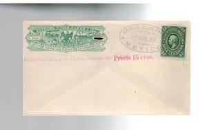 1879 Mexico Wells Fargo Express Mail Cover to 12 Centavos