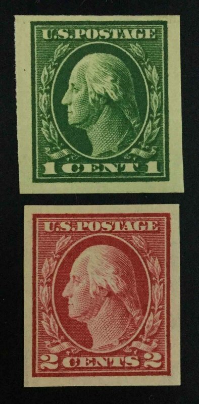 MOMEN: US STAMPS #408-409 MINT OG H LOT #54363